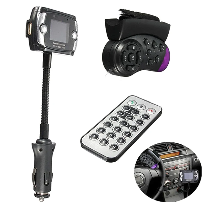 BT lcd автомобильный комплект MP3-плеер Bluetooth fm-передатчик модулятор SD MMC USB беспроводной USB Mp3 модуль беспроводной пульт дистанционного управления