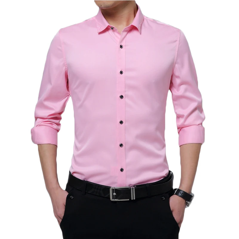 Рубашка UNIVOS KUNI мужская с длинным рукавом повседневная приталенная вышивкой