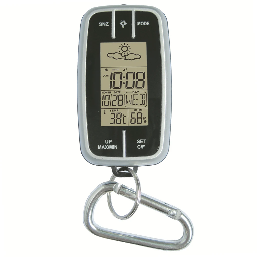 Multifunctional Forecast Camping Hanging Records Max/Min Temperature Humidity Weather Station Travel LED Light Mini Outdoor |