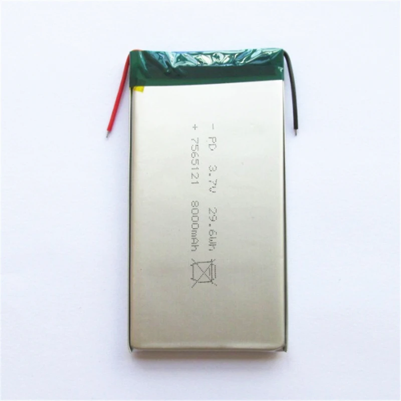 8000 мАч 7565121 3 7 В литий-полимерный lipo аккумулятор литий-ионный для электронной