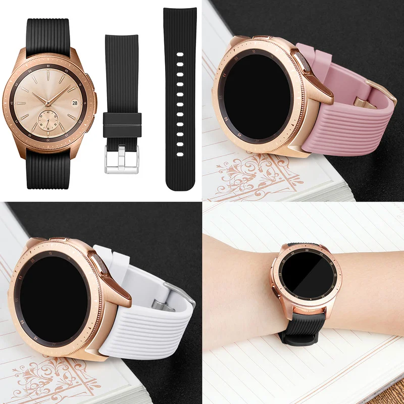 Спортивный силиконовый ремешок для часов Samsung Galaxy 20 мм 42 Gear 4 3 2 смарт Huami Amazfit