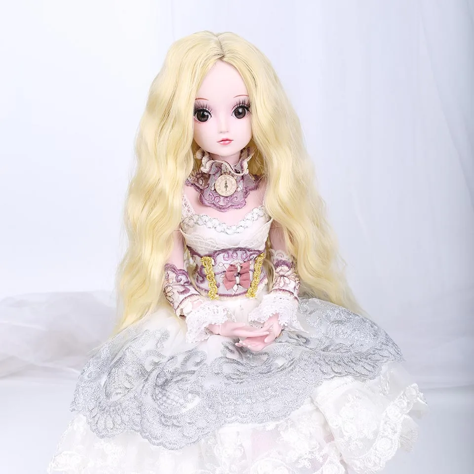 Аксессуары для кукол Bybrana, 1/3, 1/4, Bjd, парик для куклы, парик для волос, маленький демон, у лати, длинный прямой парик, челка, милые детские волосы для девочек - Цвет: 5