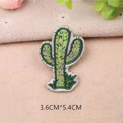 1pcs Mix Cactus Patch for Clothing Iron on Embroidered Sew Applique Cute Patch Fabric Badge Garment DIY Apparel Accessories 121 - Цвет: 57B