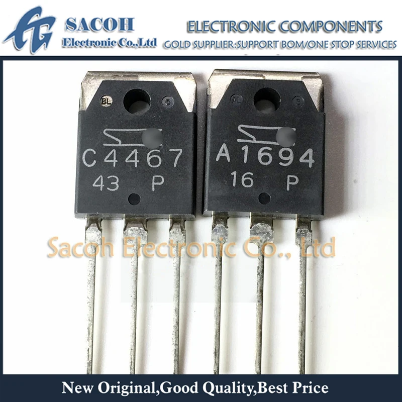 

New Original 10Pairs 2SA1694 + 2SC4467 OR 2STA1694 + 2STC4467 TO-3P Silicon PNP + NPN Epitaxial Planar Transistor