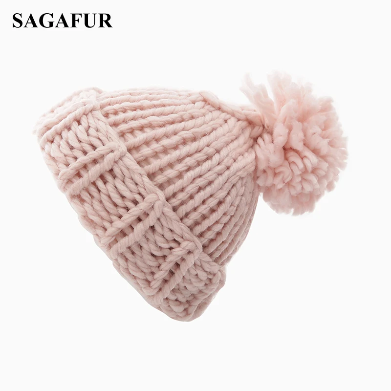 Вязаная женская шапка с помпонами вязаная крючком для девочек теплая женские