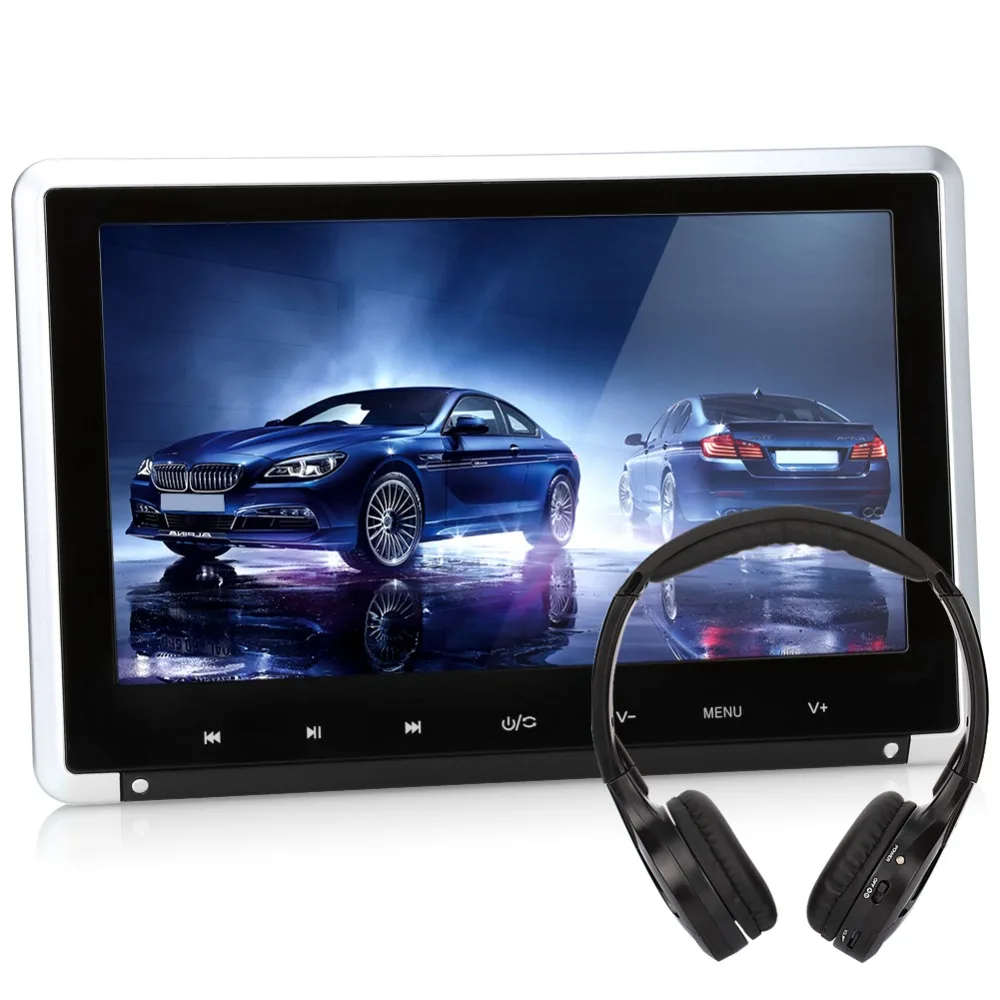 Тыквы 10 1 ''подголовник автомобиля DVD видео плеер USB/SD/HDMI/IR/FM на тонкопленочных