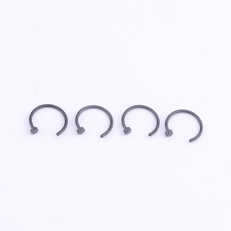 Mixed 4pcs/lot 6mm/8mm/10mm Titanium Anodized Stainless Steel Body Jewelry Nose Piercing Rings And Studs | Украшения и аксессуары