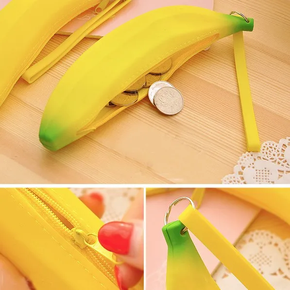 Модная симпатичная коробка для конфет в форме банана силиконовая Женская Ручная