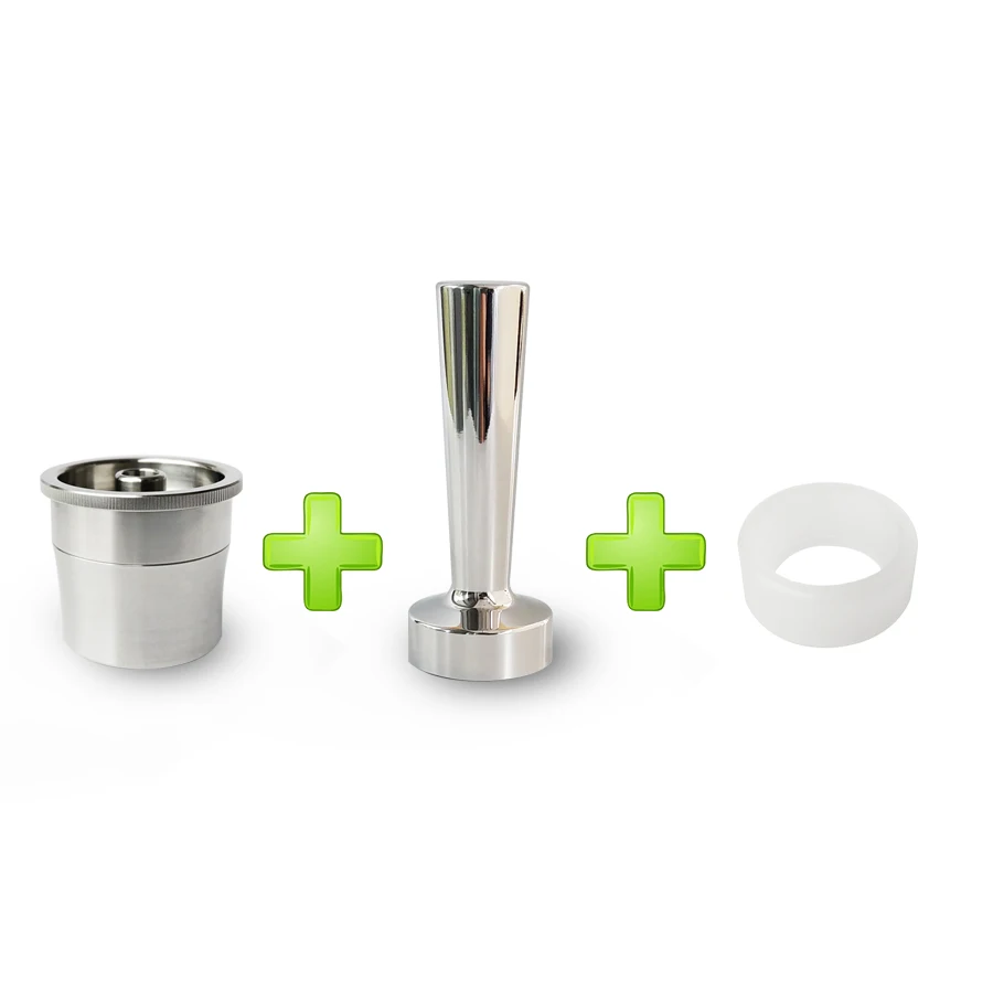 and Powder filler Capsulone/Совместимость с illy Кофеварка/нержавеющая сталь металл пополняемая многоразовая капсула подходит для illy кафе капсулы - Цвет: and Powder filler