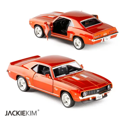 Совершенно RMZ City 1/36 масштаб Chevrolet Camaro SS(1969) металлическая литая под давлением Модель автомобиля игрушки с вытягиванием назад автомобиль игрушка для детей Подарки - Цвет: Orange