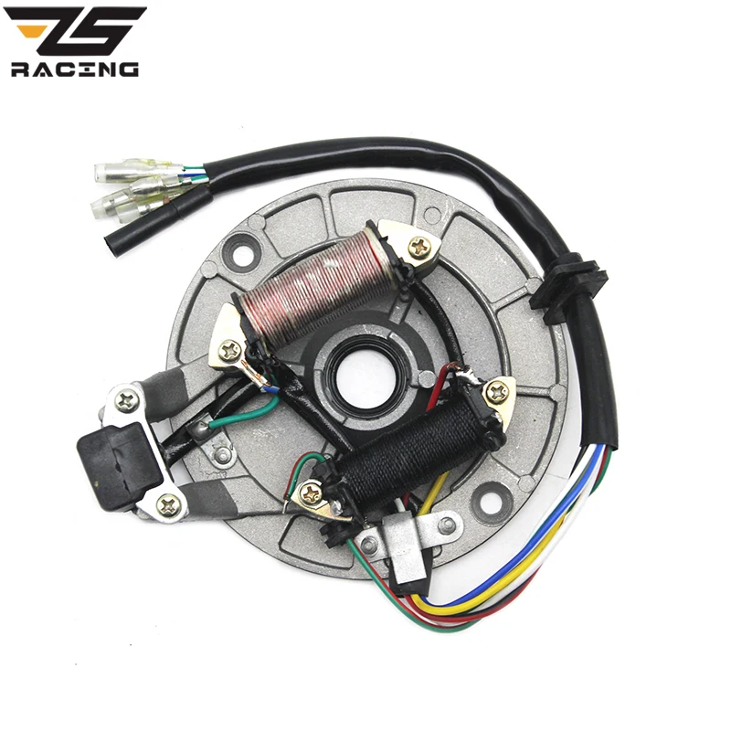 ZS гоночный мотоцикл с 2 катушками магнитный статор зажигания для JH70 50cc 70cc 90cc 110cc