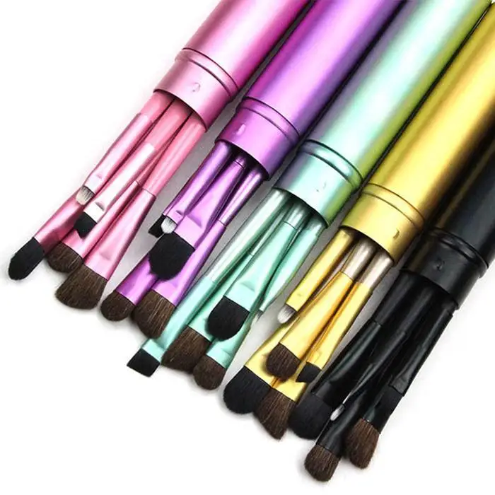 5 шт. Профессиональные портативные Косметические кисти для губ глаз Инструменты