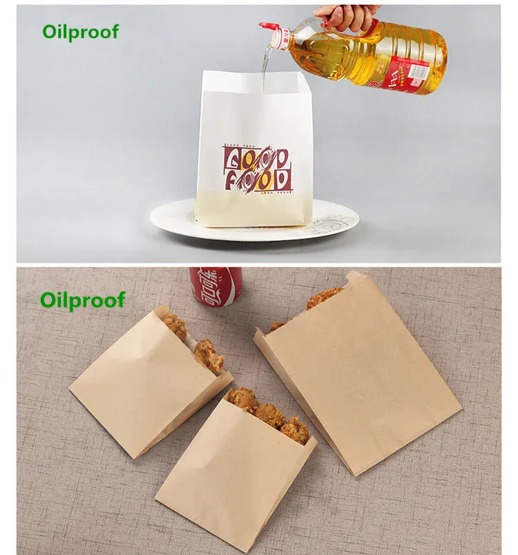 Leotrust 100 шт. 50 г/см пакеты из крафт бумаги для взбивания еды французские