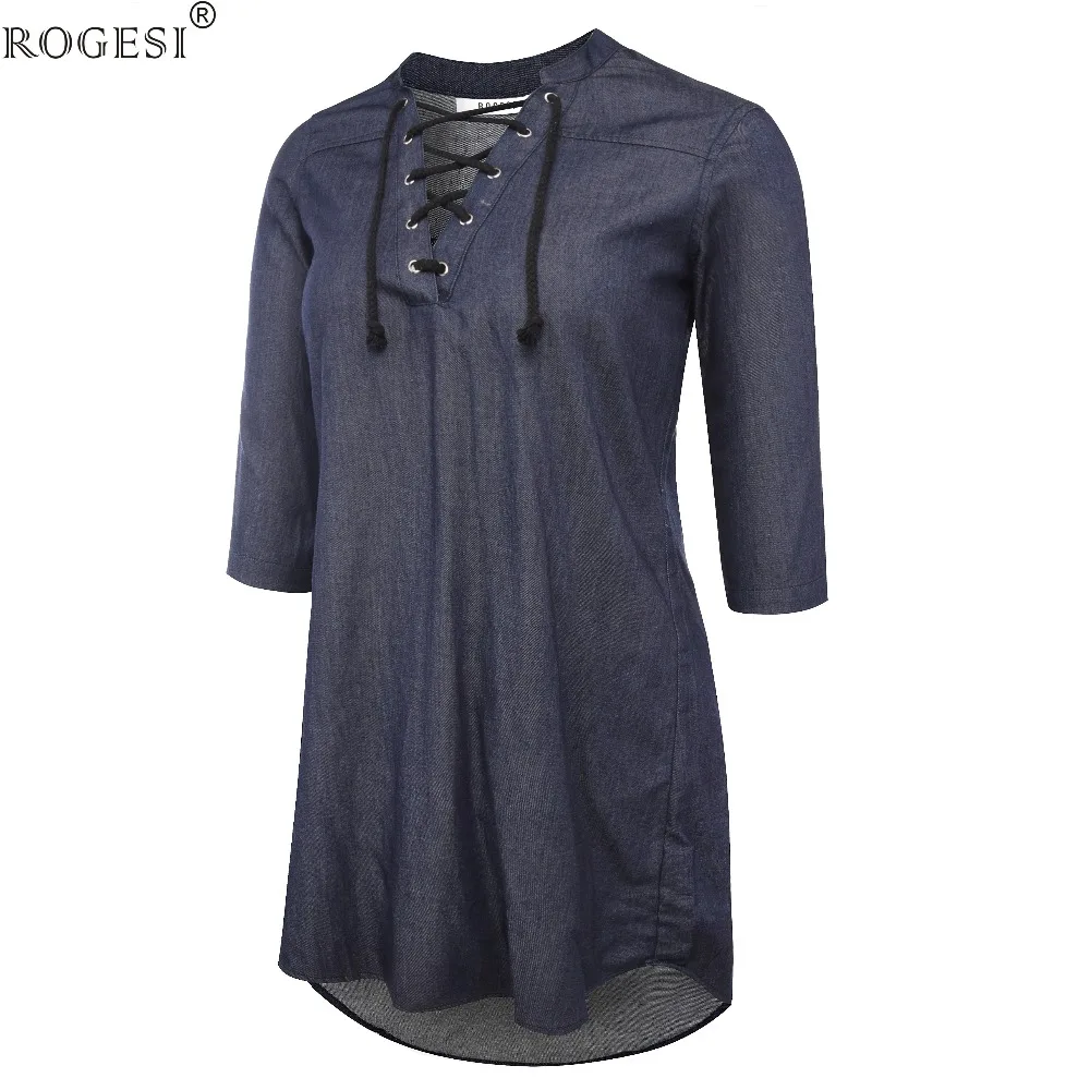 Rogesi 2018 женское платье 2017 джинсовые платья Винтаж Vestido Vestidos femininos с поперечной