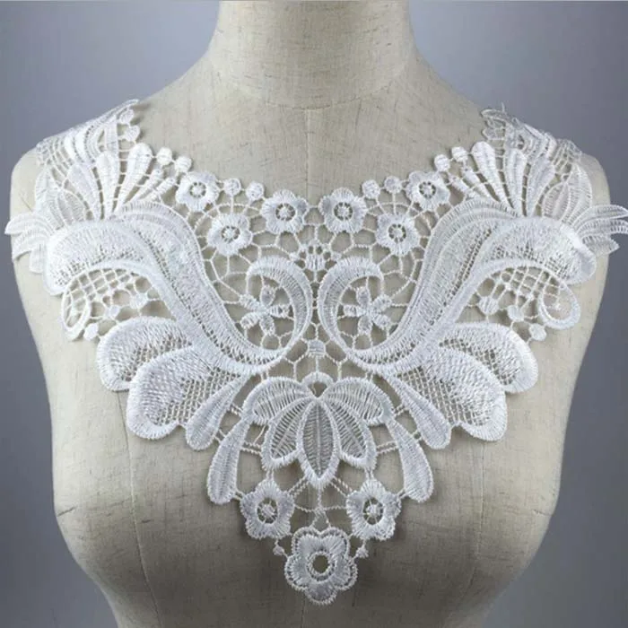 Нашивки тканевые воротник отделка вырез аппликация для