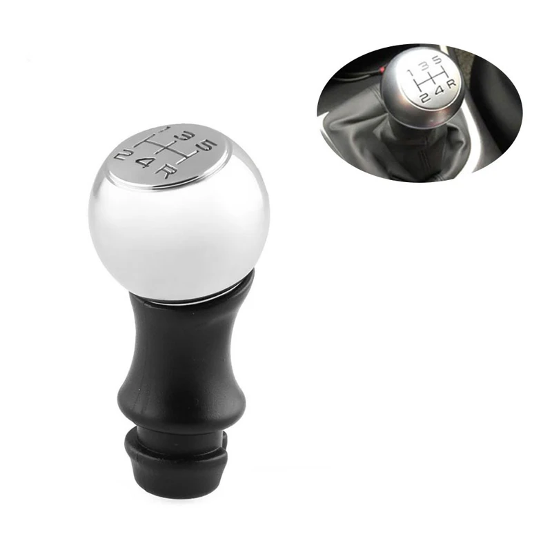 

Gear Shift Knob Chrome Head Lever Adapter Manual 5-Speed Transmission Fit for Peugeot 106 206 207 306 307 407 408 508 807
