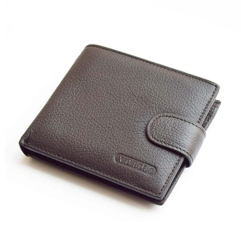 Мужской кошелек из натуральной кожи мужской с отделением для карт короткий