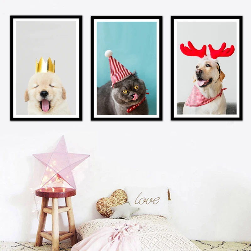 Постер NOOG детский постер животное кот настенная Картина на холсте постеры и