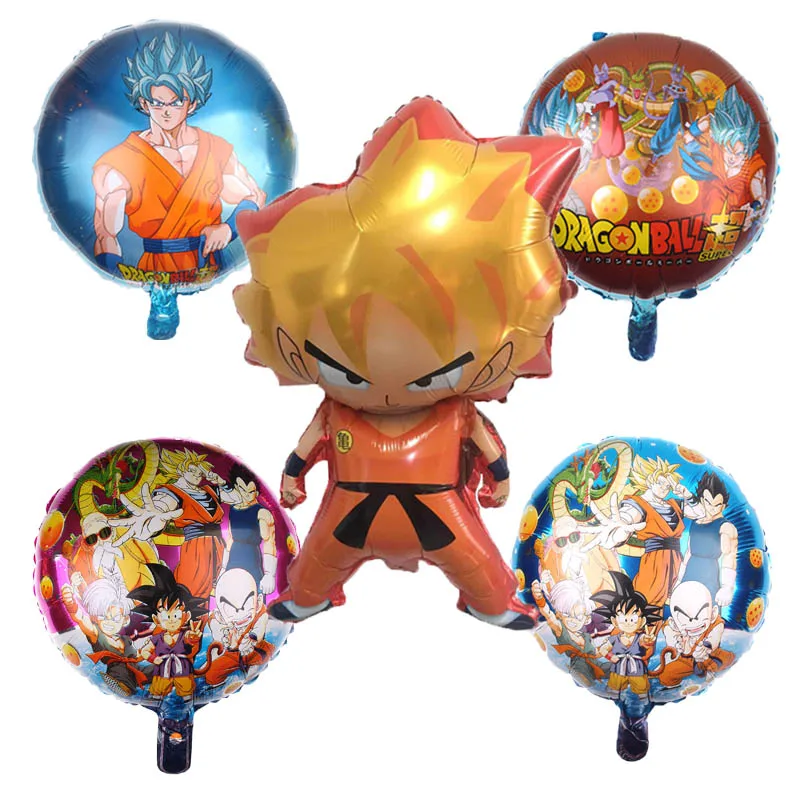 1 шт мультфильм 7 Dragon Ball Гоку Фольга воздушный шар 18 дюймов С Днем День Рождения Декоративные детские игрушки кампус вечерние поставки