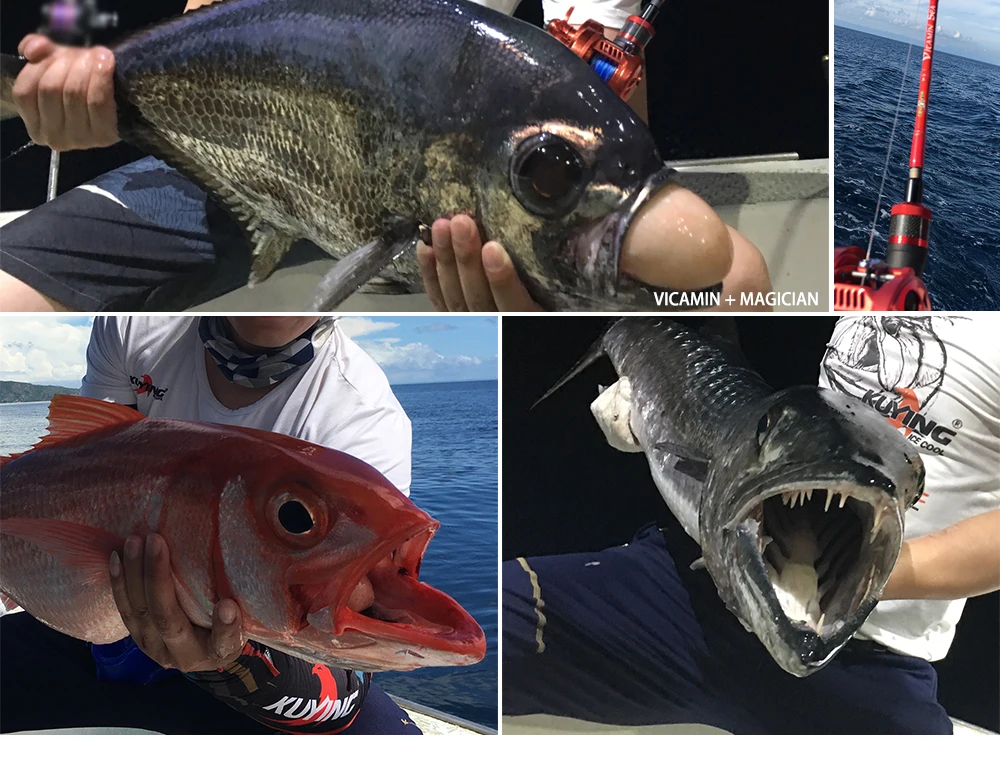 KUYING, Витаминная морская приманка, 2,04 м, 6'8 дюймов, 1,5 секций, литье, спиннинг, углеродная приманка, для ловли рыбы, медленная отжимная удочка, палочка, джиг-трость, макс. 180 г, приманка
