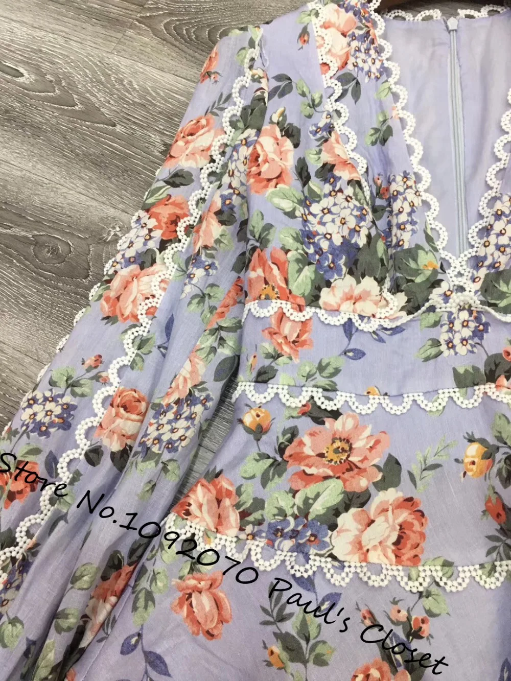 Для женщин глубокий v-образный ожерель Сирень Цветочный принт мини-платье с