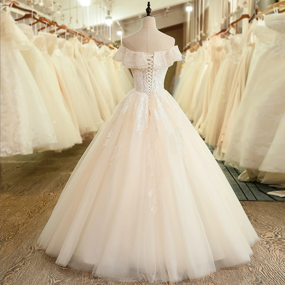 SL 6037 свадебное платье с открытыми плечами Vestido De Noiva 2019 размера плюс открытой