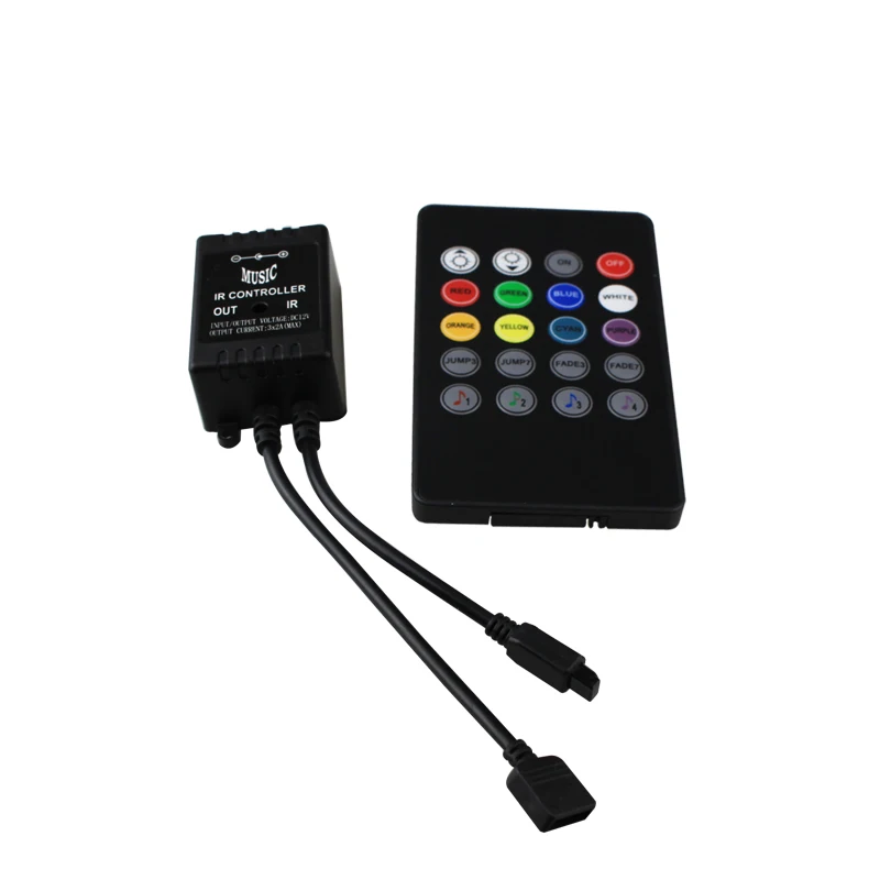Миниатюрный ИК музыкальный контроллер светодиодный rgb с 20 клавишным пультом