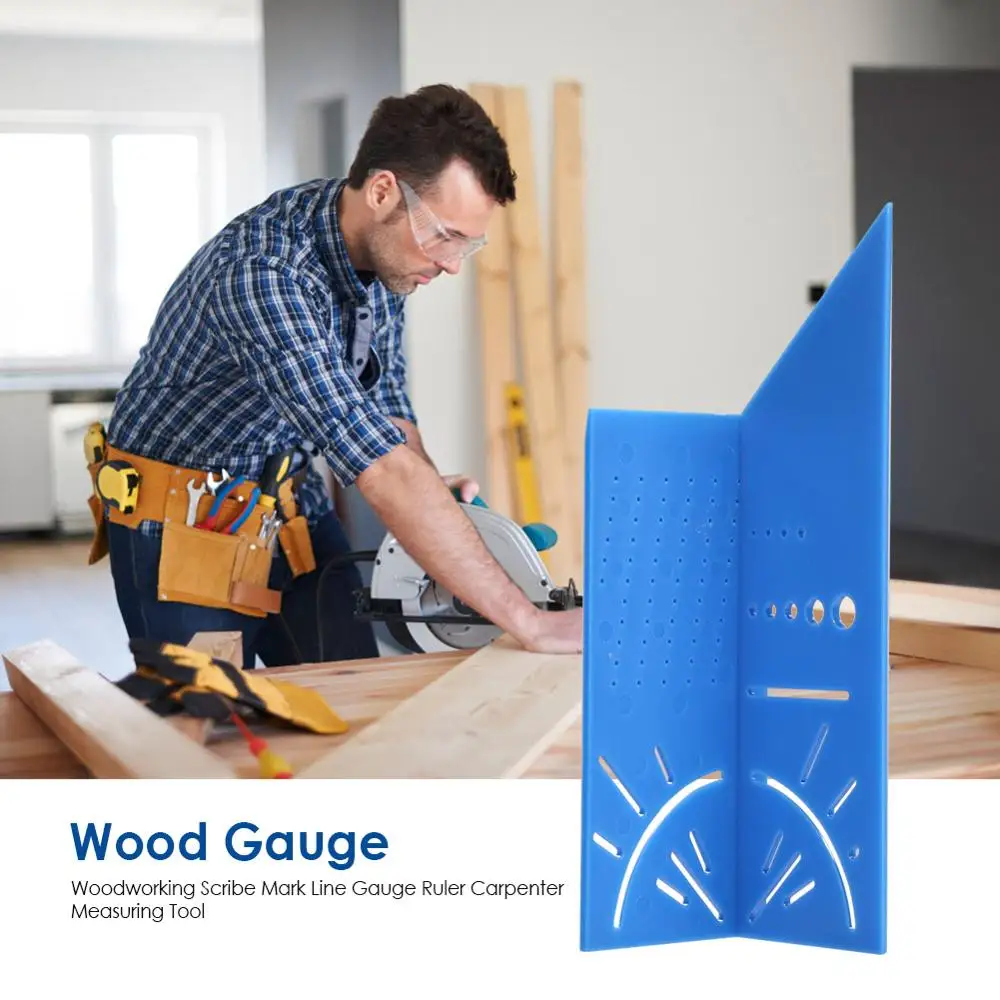 Деревообрабатывающий инструмент для измерения углов с измерителем и линейкой |