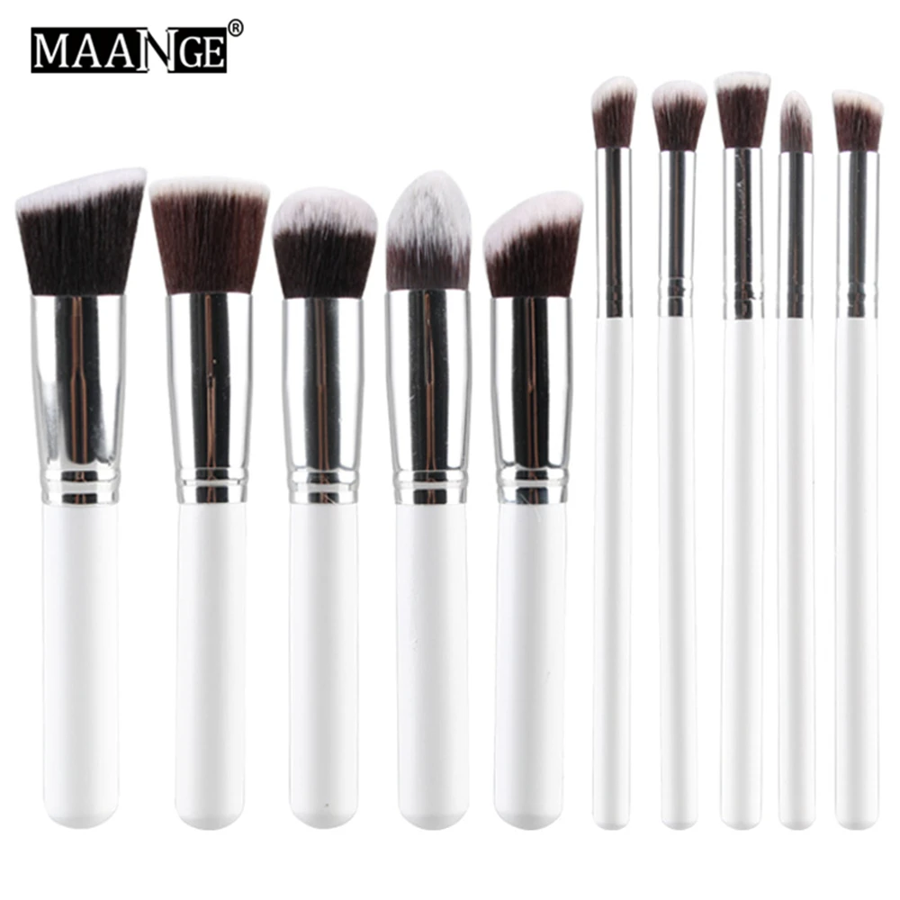 10 шт. набор высококачественной основы Maquiagem power Eye shadow Blending Contour Highlight Cosmetic beauty Makeup Кисти Наборы инструментов
