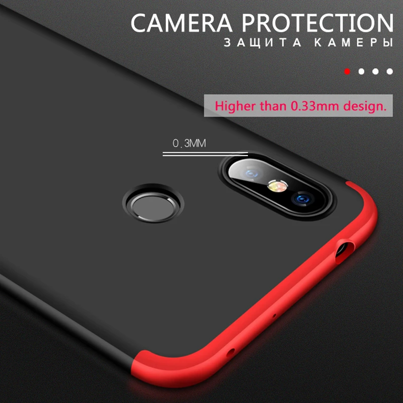 Оригинальный чехол для Xiaomi Redmi Note 6 Pro 360 полная защита 3 в 1 ударопрочный матовый note