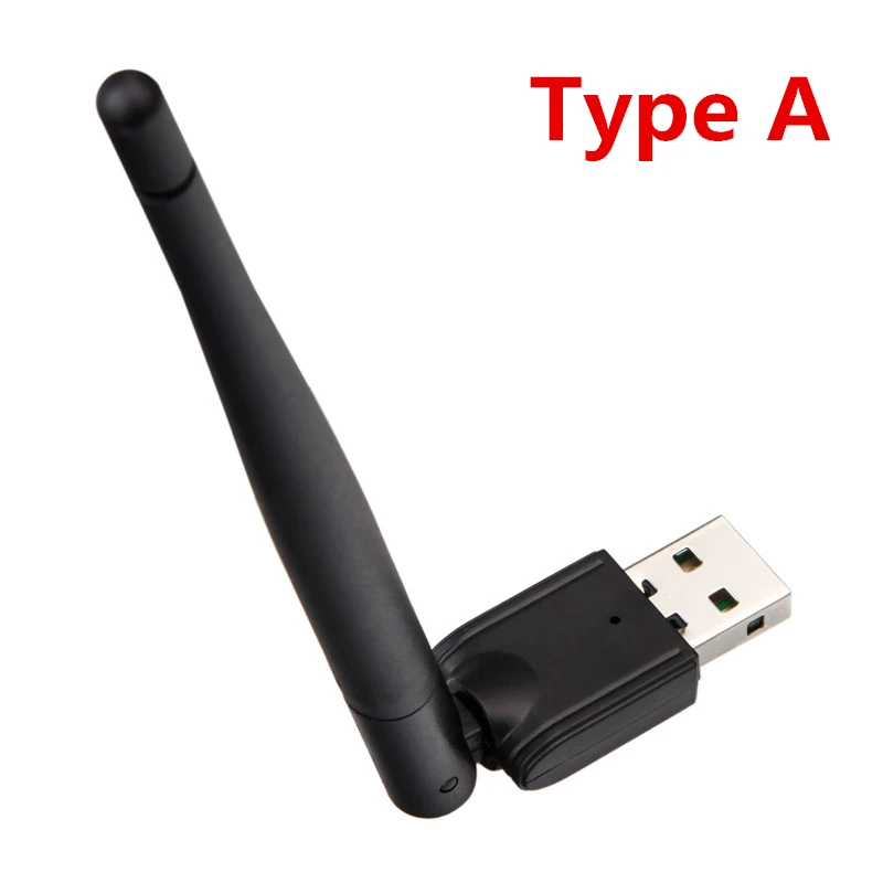 Type A KEBIDU Mini USB Wifi адаптер 150 Мбит/с 2 дБ WiFi ключ MT-7601 wi-fi приемник беспроводная сетевая карта 802.11b/n/g антенна wi-fi - Цвет: Type A