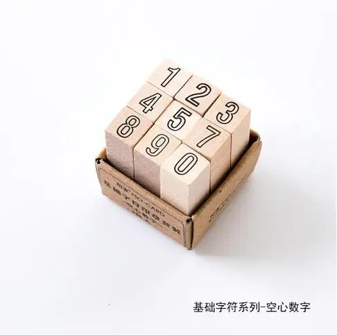1 комплект винтажные буквенные цифры штамп с персонажем DIY Деревянные и резиновые штампы для скрапбукинга канцелярские украшения Стандартный штамп - Цвет: 1