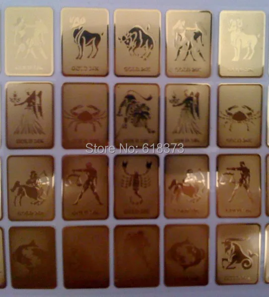 Оптовая продажа-зодиака с покрытыем цвета чистого 24 каратного золота мобильный