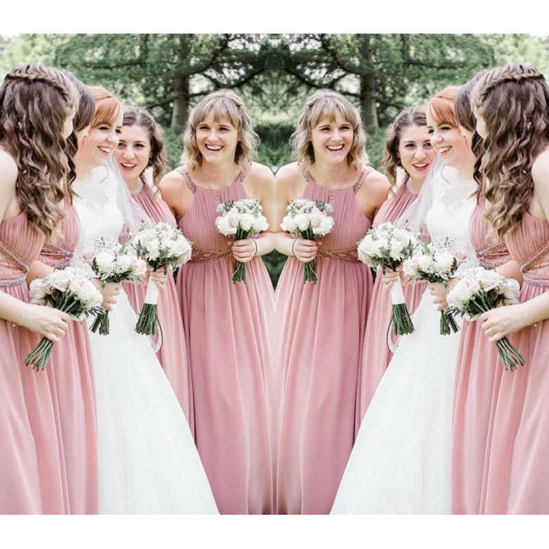 2019 платье подружки невесты шифоновое летнее в стиле кантри сад официальное