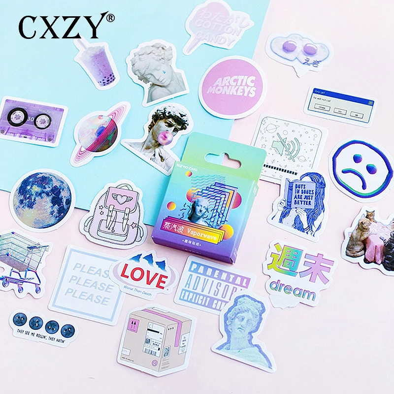 CXZY 45 шт. Милая Мини наклейка moon Planet Cat Скрапбукинг Сделай Сам бумажная печать