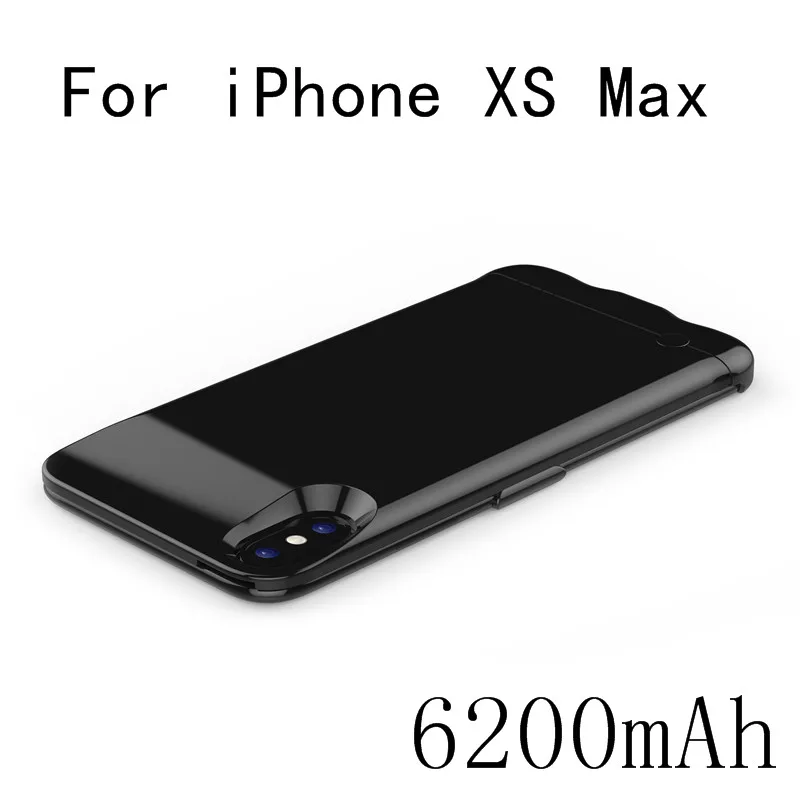 iXSMax-Glossy Black Чехол для зарядного устройства для iPhone XS Max, тонкий внешний чехол для зарядного устройства, чехол для iPhone XR X Xs, чехол для аккумулятора - Color: iXSMax-Glossy Black