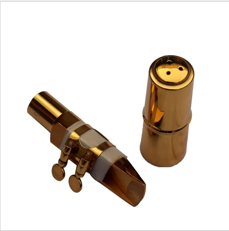 

Personality Private Custom LoGo Or You Name ,Alto Sax And Sax Mouthpiece Eb And BB Cap Ligature Metal Gold Plated 5-9