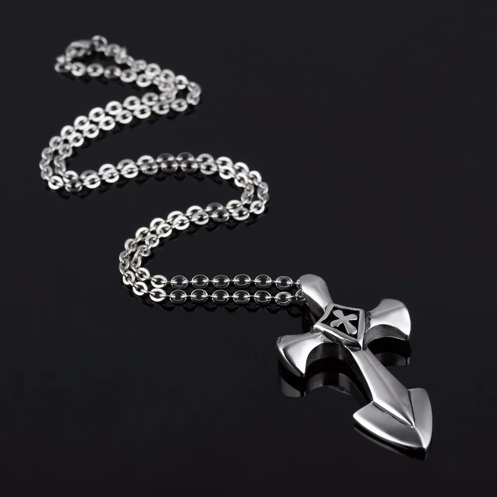 Крутое ожерелье с кулоном крестом в виде стрелы форме якоря уникальное ювелирное