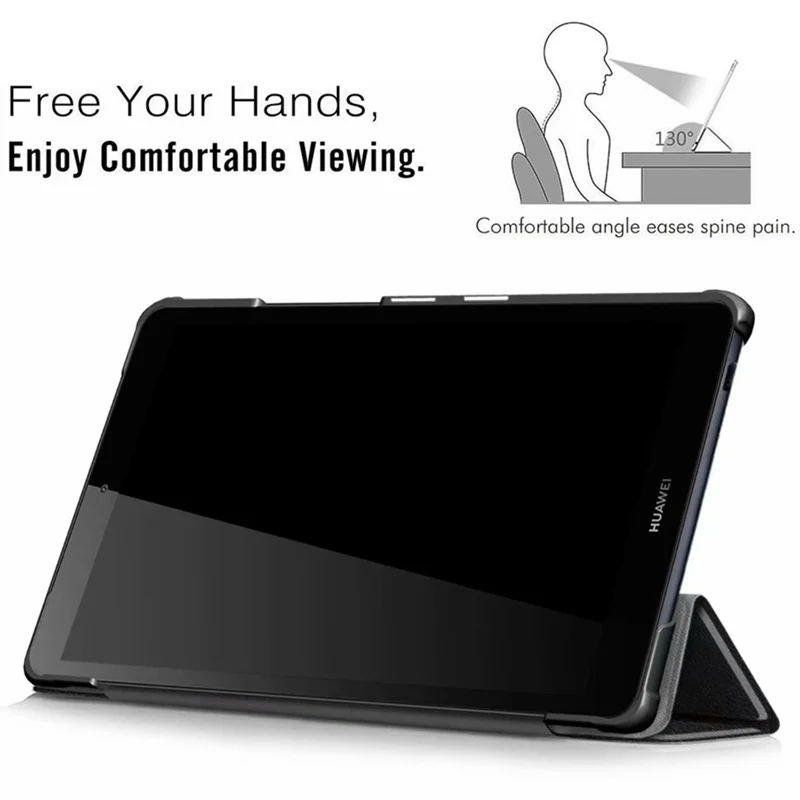 Умный чехол из искусственной кожи для huawei MediaPad M5 Lite 8,0 JDN2-AL00/W09 8," чехол для планшета с функцией автоматического сна/пробуждения+ подарки