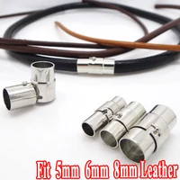 6sets fit 5 6 8mm rhodium plated copper based strong magnetic clasps diy jewelry settings hadework leather bracelets connector