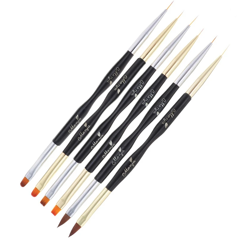 Monja 6 шт. двухсторонний полимерный УФ гель для дизайна ногтей наращивание