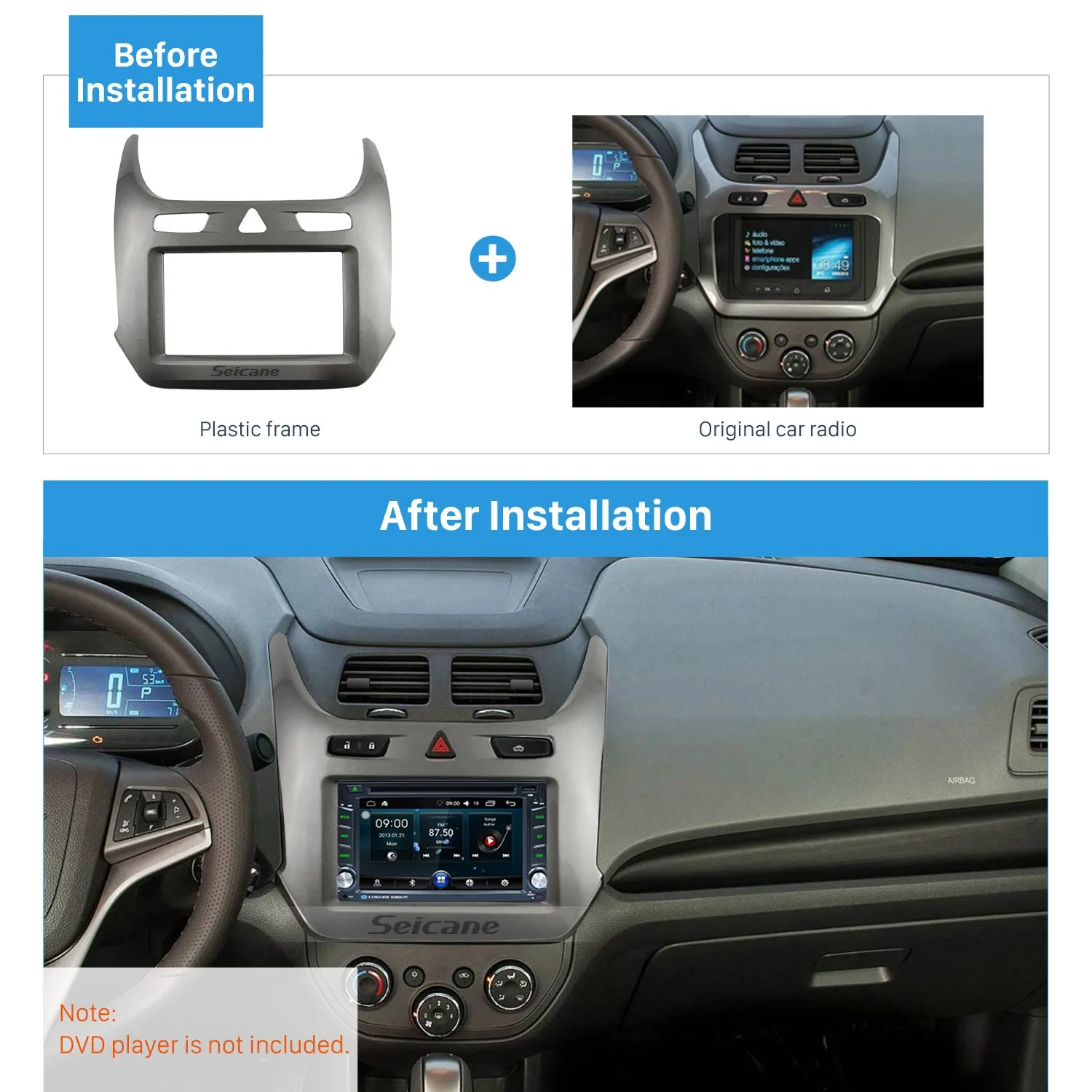 Автомагнитола Seicane 2 Din с обшивкой стерео для CHEVROLET COBALT OEM 2016 + GM|Панели| |