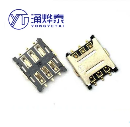 YYT 10 шт. сменный Nano SIM 6P откидная крышка Держатель для карт Self извлечение 7P