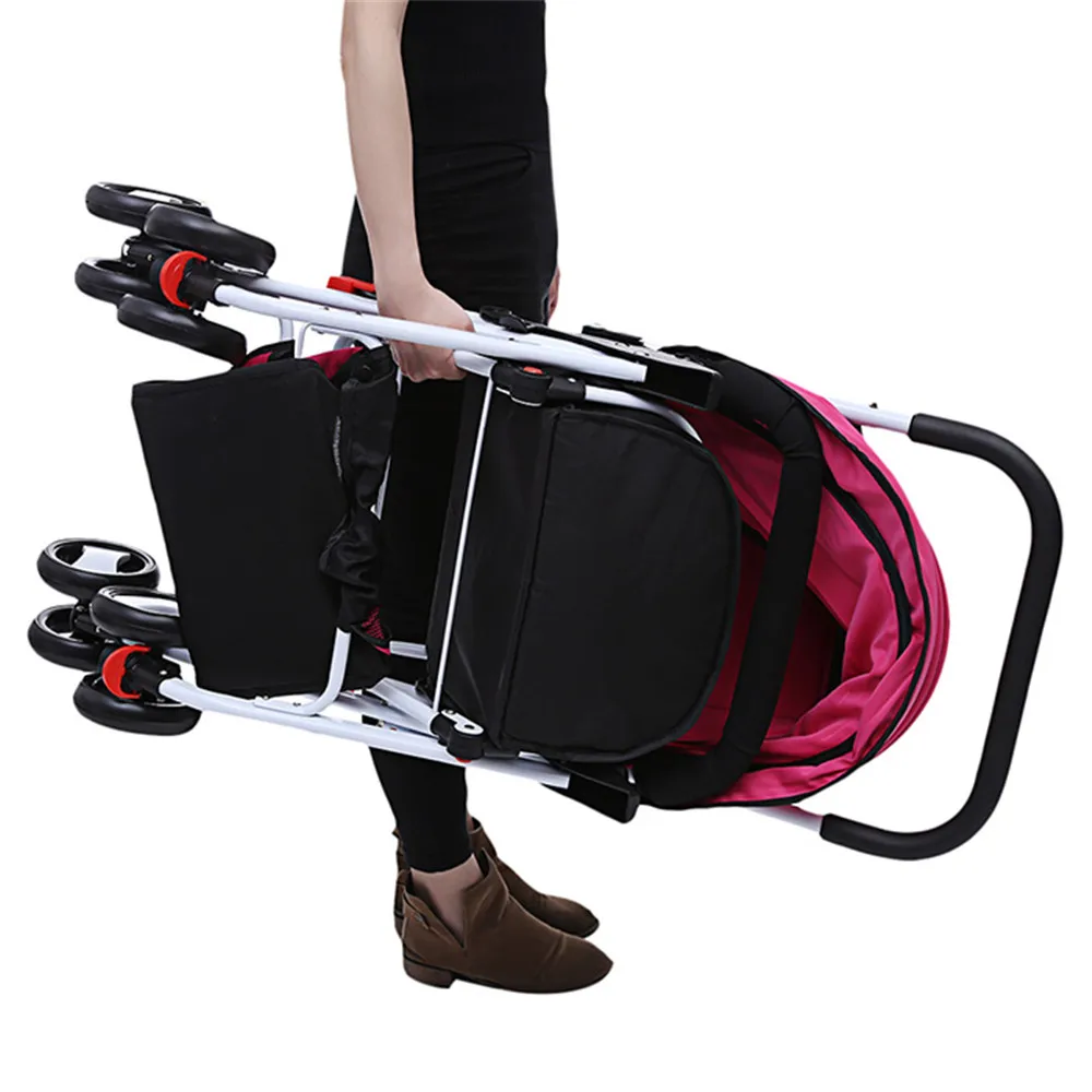 MoonSater 1602 Pram Foldable Baby Stroller Infant Car Seat Safety Chair Basket Eight-Wheel Cradle Carriage Buggy | Электроника
