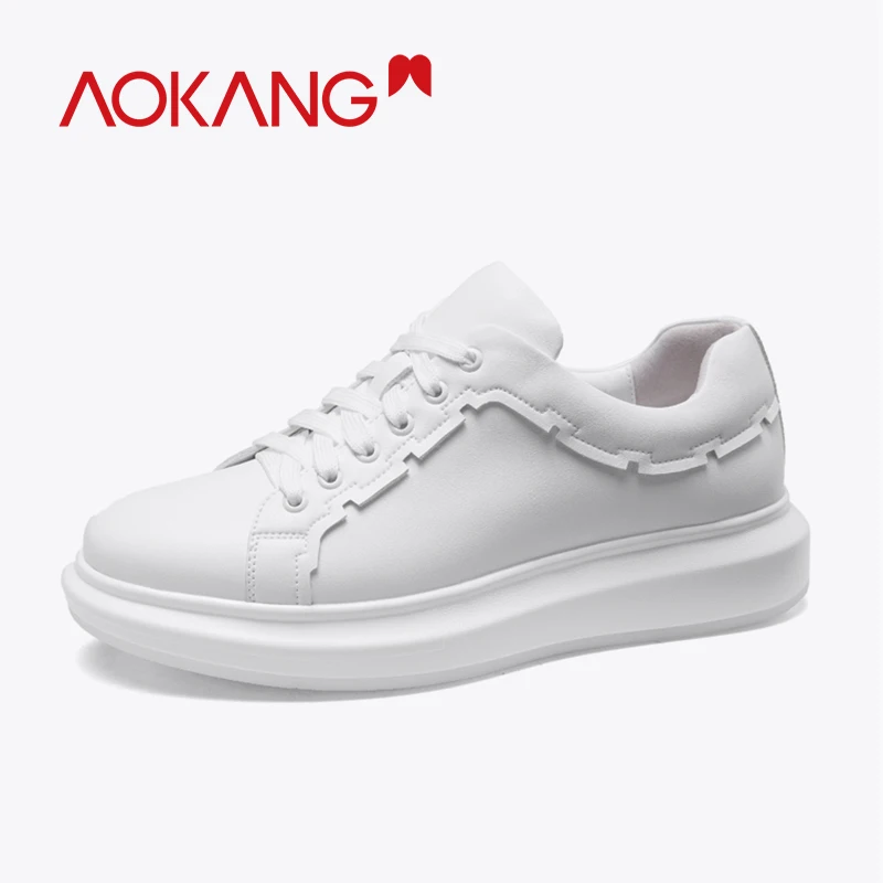 AOKANG 2019 New Arrival Spring Summer casual shoes men platform white Ins Hot Sale Sneakers comfortable breathable | Обувь