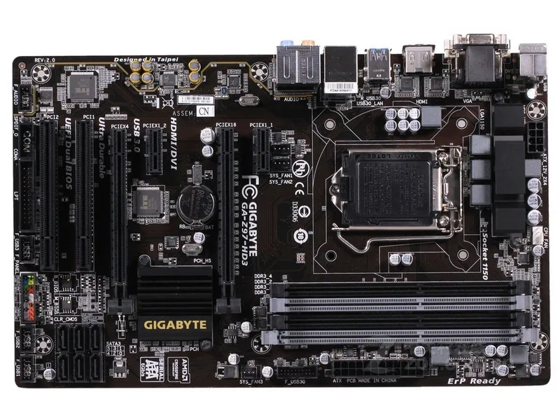 Б/у Gigabyte GA-Z97-HD3 100% оригинальная материнская плата LGA1150 DDR3 USB3.0 32G Z97 | Компьютеры и