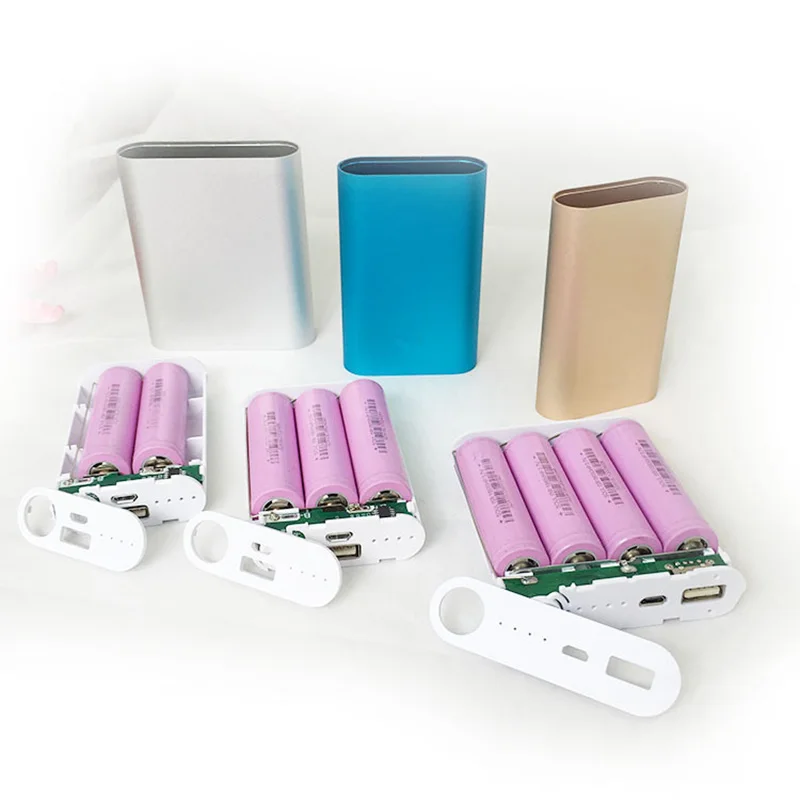 Универсальный Micro USB V8 входной Сплав Внешний Аккумулятор Чехол 2*3*4*18650 зарядное устройство DIY блок питания