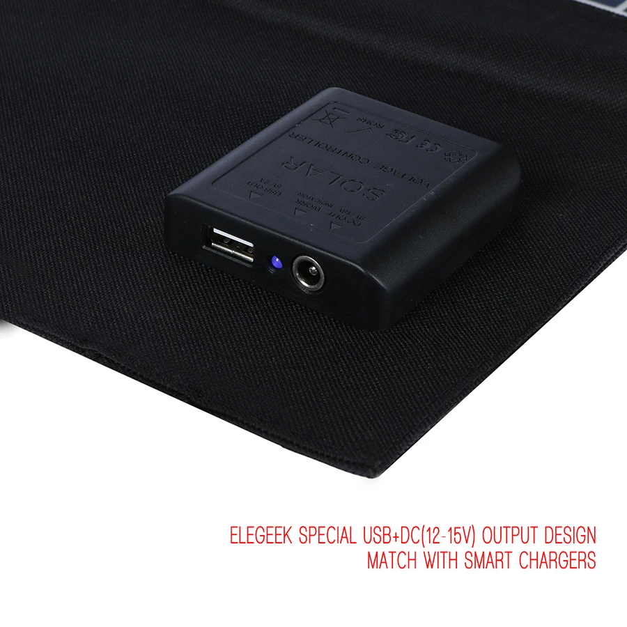 Складное водонепроницаемое зарядное устройство ELEGEEK на солнечной батарее 26 Вт 12