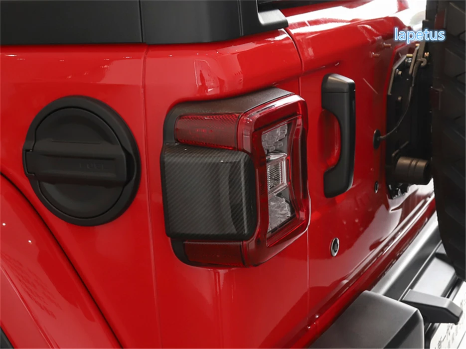 Lapetus задние фонари лампы украшения рамка Крышка отделка ABS для Jeep Wrangler JL /красный/матовый/углеродное волокно