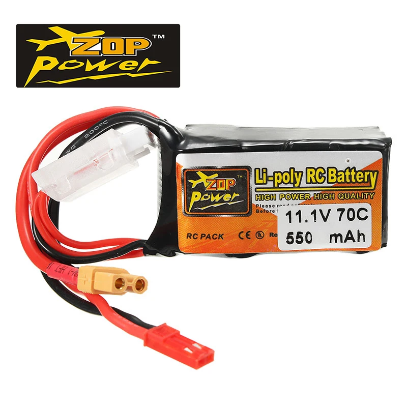 Аккумуляторная батарея ZOP Power 11 1 В 550 мАч 70C 3S с разъемом JST XT30|3s lipo battery|lipo batterybattery
